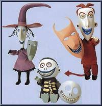 Lock, Shock, & Barrel from Nightmare Before Christmas - PVC - Boxed manufactured by Jun Planning [Loose]