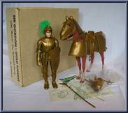 Gold Knight - Sir Gordon & Bravo from Noble Knights - 2-Pack manufactured by Marx [Loose]