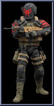 Delta Red Nocturnal Operations Trooper from Operation: Monster Force - Basic Series manufactured by Fresh Monkey Fiction [Loose]