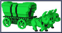 Oxen and Wagon (Green & Black) Action Figure