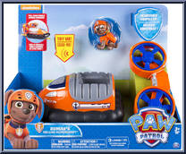 Zuma with Zuma's Deluxe Hovercraft from Paw Patrol - Vehicles (Interactive) manufactured by Spinmaster [Front]