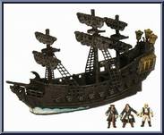 Pirate Fleet: Black Pearl from Pirates of the Caribbean - At World's End - Micro Playsets manufactured by Zizzle [Loose]