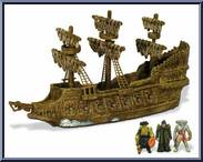Pirate Fleet: Flying Dutchman from Pirates of the Caribbean - At World's End - Micro Playsets manufactured by Zizzle [Loose]