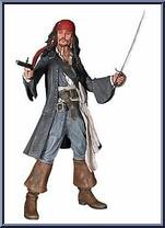 Jack Sparrow (Serious) from Pirates of the Caribbean - Curse of the Black Pearl - 18" Scale manufactured by Neca [Loose]