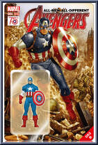Captain America (Classic Suit) (All-New, All-Different AvengersVol. 1 #4) from Pocket Cover - Mini-Maquettes manufactured by Toy Sapiens [Front]