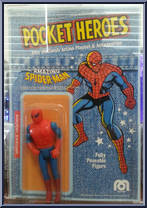 Spider-Man from Pocket Super Heroes - Denim Card manufactured by Mego [Front]