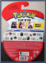 Pikachu Great Ball from Pokemon - Clip 'N' Go manufactured by Jazwares [Back]
