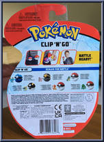 Squirtle Poke Ball from Pokemon - Clip 'N' Go manufactured by Jazwares [Back]