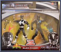 Then and Now - Black Ranger from Power Rangers 2017 Movie - Then and Now manufactured by Bandai [Front]