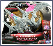 Pterodactyl Battle Zord with Pink Ranger from Power Rangers 2017 Movie - Battle Zords manufactured by Bandai [Front]