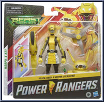 Yellow Ranger & Morphin Jax Beastbot from Power Rangers Beast Morphers - Basic Series manufactured by Hasbro [Front]