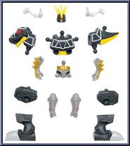 Dino Charge Black T-Rex Rangerzord from Power Rangers Dino Charge - Mixx N Morph manufactured by Bandai [Loose]