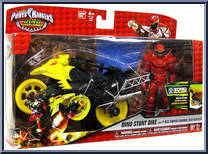 Dino Stunt Bike and T-Rex Super Charge Red Ranger from Power Rangers Dino Super Charge - Dino Stunt Bikes manufactured by Bandai [Front]