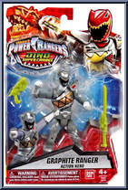 Graphite Ranger Action Hero from Power Rangers Dino Super Charge - Action Heroes manufactured by Bandai [Front]