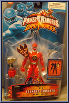 Red Talking Thunder Power Ranger from Power Rangers Dino Thunder - Talking manufactured by Bandai [Front]