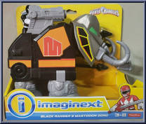 Black Ranger & Mastodon Zord from Power Rangers - Vehicles manufactured by Fisher-Price [Front]