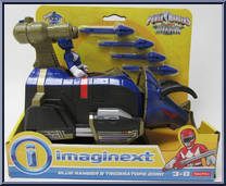 Blue Ranger & Triceratops Zord from Power Rangers - Vehicles manufactured by Fisher-Price [Front]