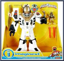 White Ranger & Warrior Mode Tigerzord from Power Rangers - Vehicles manufactured by Fisher-Price [Front]