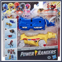 Triceratops Dinozord & Sabertooth Tiger Dinozord from Power Rangers - Dinozords manufactured by Hasbro [Front]