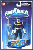 Black Astro Power Ranger from Power Rangers Heroes - Series  7 manufactured by Bandai [Front]
