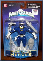 Blue Turbo Shifter Power Ranger from Power Rangers Heroes - Series  6 manufactured by Bandai [Front]