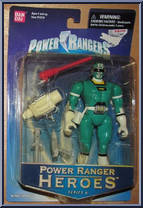 Green Turbo Shifter Power Ranger from Power Rangers Heroes - Series  6 manufactured by Bandai [Front]