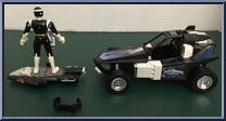 Deluxe Black Galactic Rover from Power Rangers in Space - Galactic Rovers manufactured by Bandai [Loose]