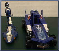 Deluxe Blue Galactic Rover from Power Rangers in Space - Galactic Rovers manufactured by Bandai [Loose]
