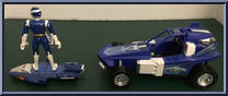 Deluxe Blue Galactic Rover from Power Rangers in Space - Galactic Rovers manufactured by Bandai [Loose]