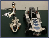 Deluxe Silver Galactic Rover from Power Rangers in Space - Galactic Rovers manufactured by Bandai [Loose]