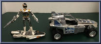 Deluxe Silver Galactic Rover from Power Rangers in Space - Galactic Rovers manufactured by Bandai [Loose]