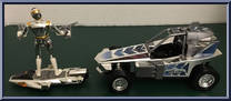 Deluxe Silver Galactic Rover from Power Rangers in Space - Galactic Rovers manufactured by Bandai [Loose]