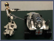 Deluxe Silver Galactic Rover from Power Rangers in Space - Galactic Rovers manufactured by Bandai [Loose]