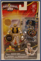 Metallic Force Mighty Morphin White Ranger from Power Rangers Megaforce - Basic Series manufactured by Bandai [Front]