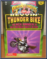 Black Ranger from Power Rangers Mighty Morphin - Revvin' Thunder Bikes manufactured by Bandai [Front]