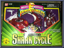 Red Ranger from Power Rangers Mighty Morphin - Shark Cycles manufactured by Bandai [Front]