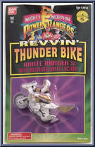 White Ranger from Power Rangers Mighty Morphin - Revvin' Thunder Bikes manufactured by Bandai [Front]