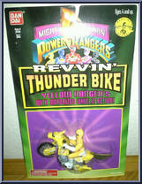 Yellow Ranger from Power Rangers Mighty Morphin - Revvin' Thunder Bikes manufactured by Bandai [Front]