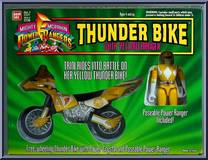 Yellow Ranger from Power Rangers Mighty Morphin - Thunder Bikes manufactured by Bandai [Front]