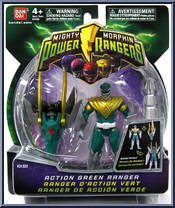 Action Green Ranger from Power Rangers Mighty Morphin - 2010 - Basic Series manufactured by Bandai [Front]