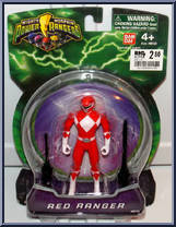Red Ranger from Power Rangers Mighty Morphin - 2010 - Basic Series manufactured by Bandai [Front]