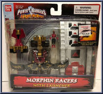 Morphin Racers With Launcher (Crimson Thunder) from Power Rangers Ninja Storm - Launchers manufactured by Bandai [Front]