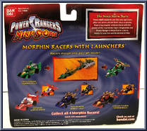 Morphin Racers With Launcher (Green Samurai) from Power Rangers Ninja Storm - Launchers manufactured by Bandai [Back]