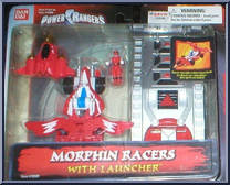 Morphin Racers With Launcher (Red Wind) from Power Rangers Ninja Storm - Launchers manufactured by Bandai [Front]