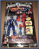 Blue Battlized Power Ranger from Power Rangers SPD - Battlized manufactured by Bandai [Front]