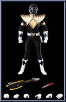 Dragon Shield Black Ranger from Power Rangers - Mighty Morphin manufactured by Threezero [Loose]