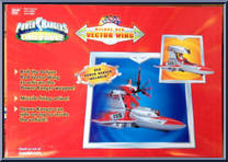 Deluxe Red Vector Wing from Power Rangers Time Force - Vehicles manufactured by Bandai [Back]