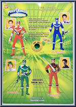 Green Talking Ultra Power Ranger from Power Rangers Time Force - Talking manufactured by Bandai [Back]
