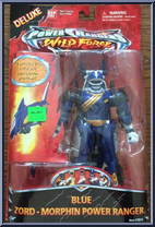 Blue Zord-Morphin Power Ranger (shark) from Power Rangers Wild Force - Zord-Morphin manufactured by Bandai [Front]