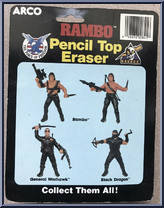 Rambo (Missile Launcher) from Rambo - Erasers manufactured by Arco [Back]